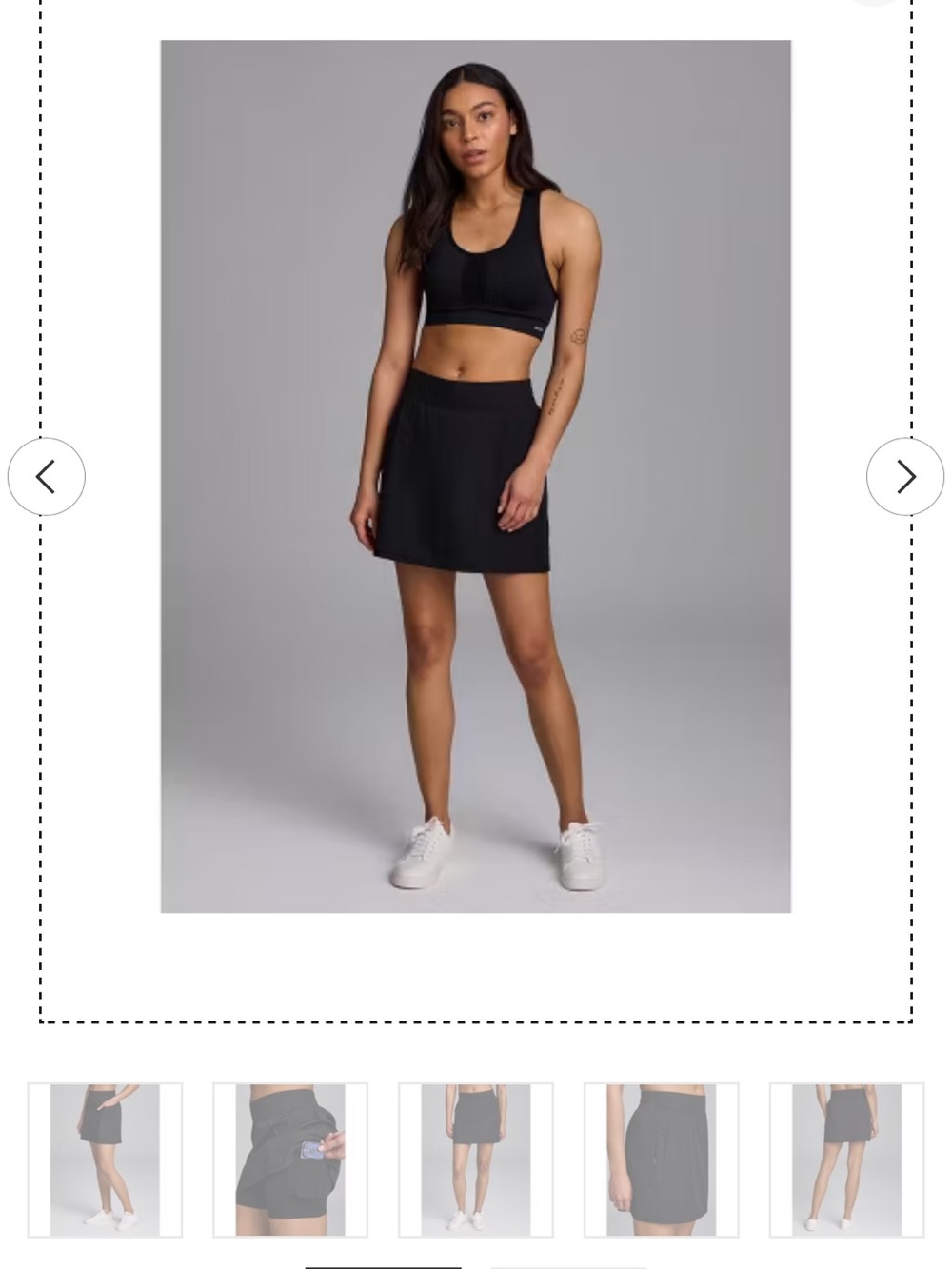 SzXL Black RBX Active Clean Waist Quick Dry Active Skirt w Shorts Skort Pockets